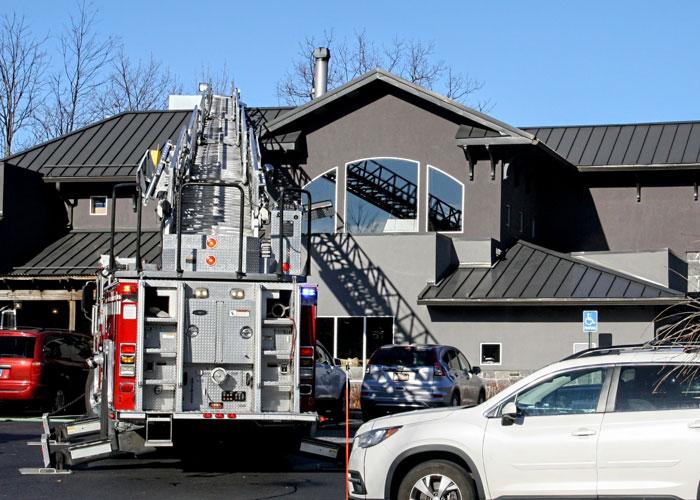 Restaurant evacuated after HVAC unit burns up